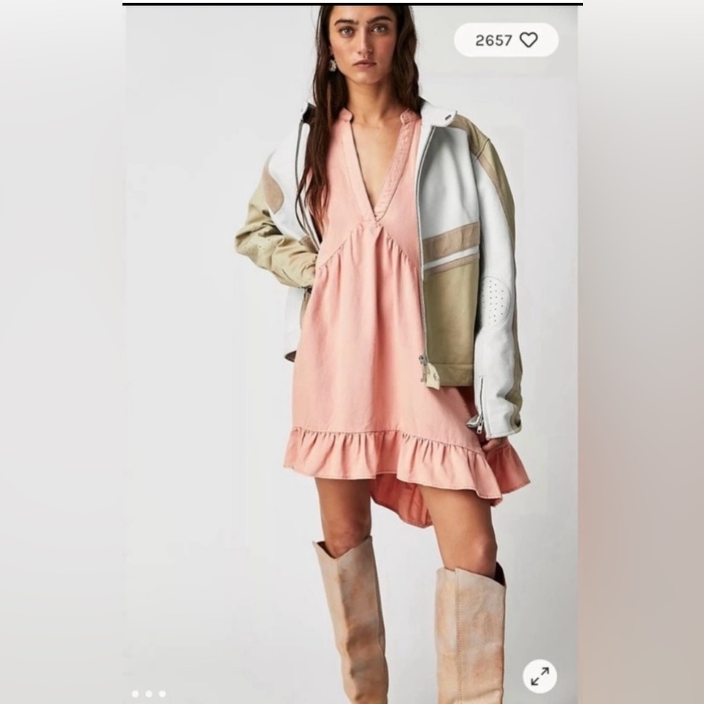 Free people denim Agnes mini dress medium